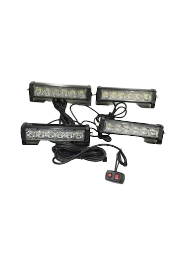 Çakar Lamba Power Ledli 4'lü Kırmızı-beyaz/mavi-beyaz 12v/ Lapa194