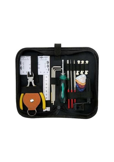 Pazly 23 Parçalı Profesyonel Gitar Bakım Seti - Akort, Tel Değişim Ve Onarım Araçları