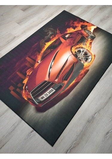 Foto Baskılı Halı Artist Halı Ateş 120X180 Cm Çok Renkli