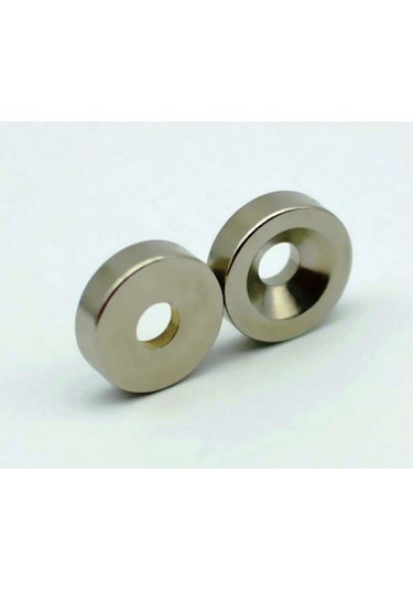 20 Adet 12Mm X 7/3,5Mm X 3Mm Havşa Delikli Güçlü Neodyum Miknatis