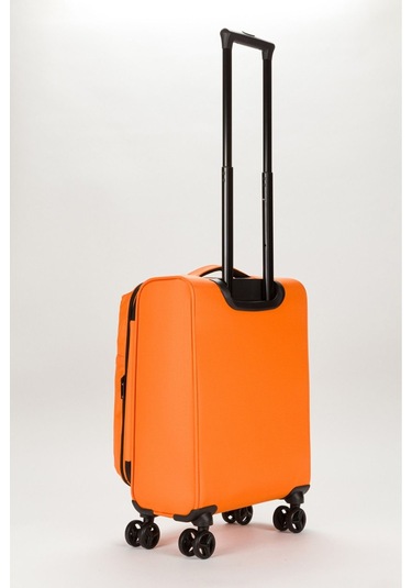 Unisex Kabin Boy Kumaş Valiz 028-03 Turuncu