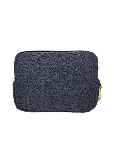 Jacbag Teddy Gri/sarı Peluş Erkek Çocuk Tablet Çantası Tablet Kılıfı