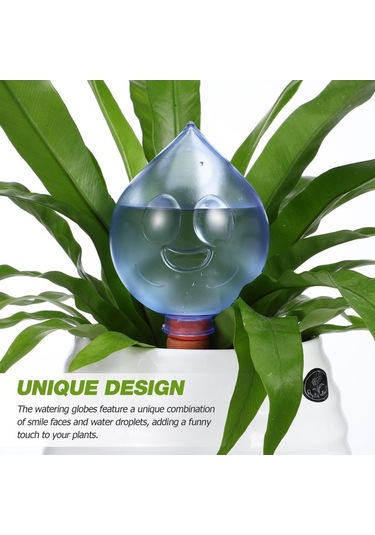 Pazly Eğlenceli Tasarım: Bitkileriniz İçin Otomatik Sulama Topu - Gülümseyen Yüzler Ve Su Damlaları
