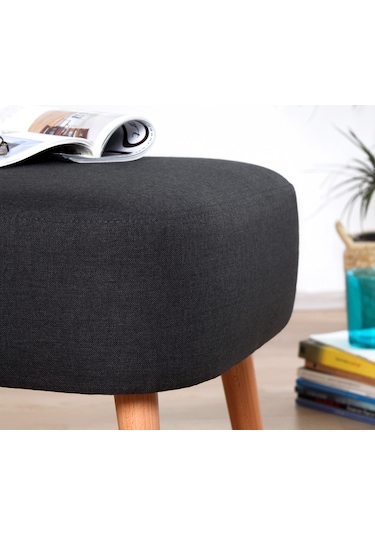 Lorencehome Parrot Puf - Koyu Gri / Lorence Home