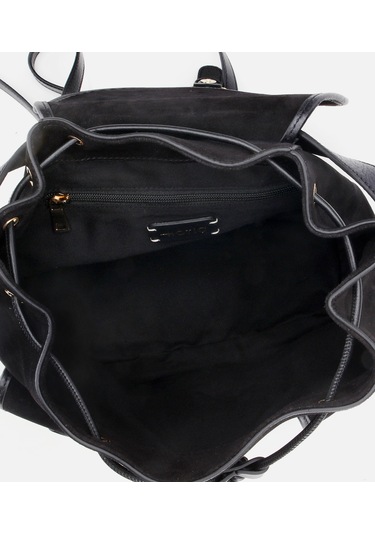 Hotiç Kadın Süet Deri Siyah Cepli Tokalı Sırt Çantası 03cah316410a100 03cah316410a100 Siyah