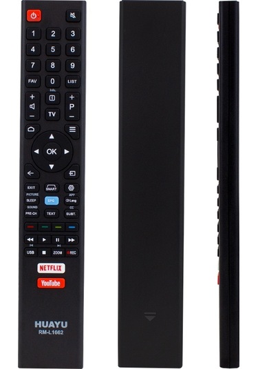 Huayu Rm-L1662 Netflıx-Youtube Tuşlu Lcd-Led Tv Unıversal  Kumanda