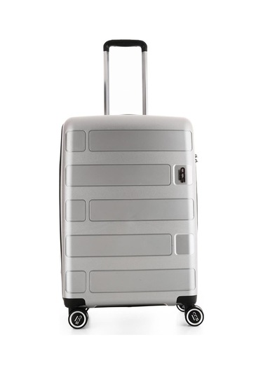 Ççs 5236 Polipropilen Orta Boy Valiz Beyaz-mor Beyaz - Mor