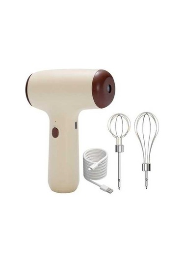 Fastbuy Kablosuz Mini El Çırpıcı - Mutfak Yoğurma Makinesi - Kahverengi Kahverengi