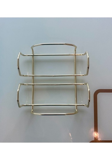 Özel Tasarım Kare Peçetelik Gold