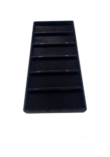 Yerli Üretim Lefkoşa Model Süet Kumaş Siyah Renk 38 Cm / 19 Cm Gözlük Sergileme Çekmece Içi Stand Çok Renkli