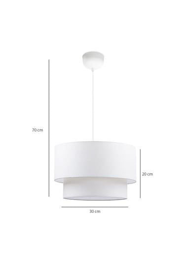 Modern Avize Pasta Kumaş Sarkıt Beyaz Pav40 Beyaz