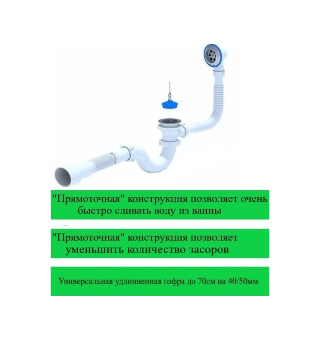 Vaterlinia Aktarma Ve Taşma Delikli Banyo Sifonu 122292248