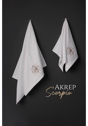Varol %100 Microcotton Üst Kalite Havlu Seti Burç Nakışlı Akrep-standart Akrep Diğer