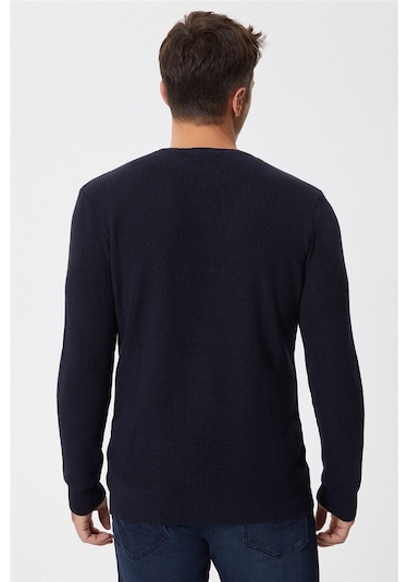 Lee Cooper Clayton Erkek Bisiklet Yaka Kazak Lacivert 8116 Lacivert