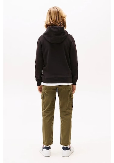 Unisex Çocuk Th Essential Hoodie Kapüşonlu Sweatshirt - Siyah Triple Black