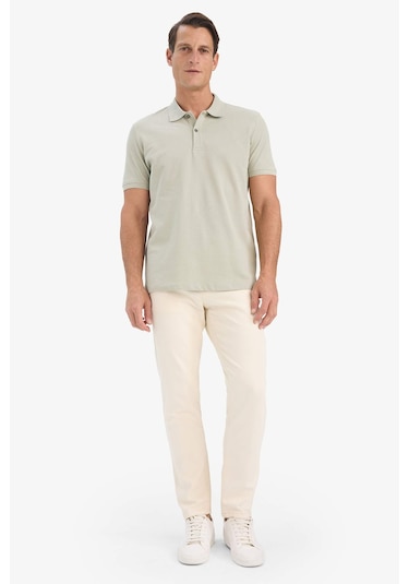 DeFacto Regular Fit Polo Yaka Kısa Kollu Basic Düz Pike Kumaş Tişört C1293AX24SPKH478