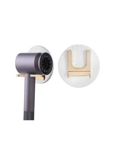 Novahub Pratik Duvar Montajlı Saç Kurutma Makinesi Tutucusu Yapışkanlı Beyaz