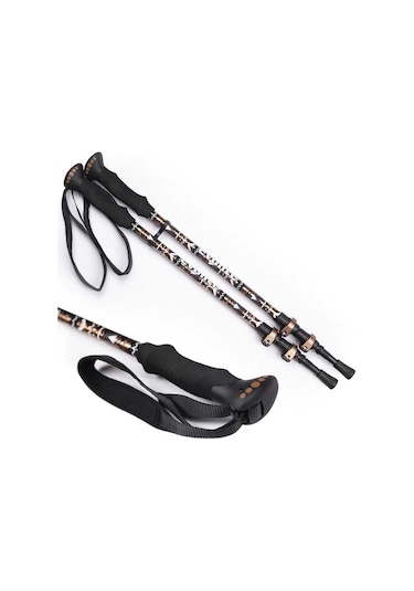 Evolite Yürüyüş Batonu Golden Trekking Poles Siyah