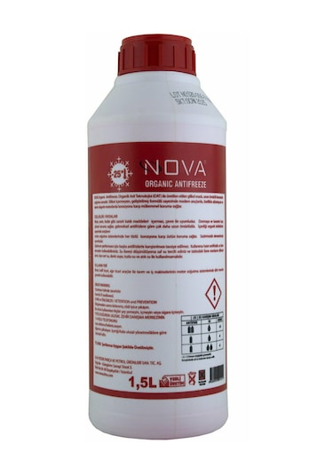 Nova -25 Derece Kırmızı G12 Antifriz 1.5 L