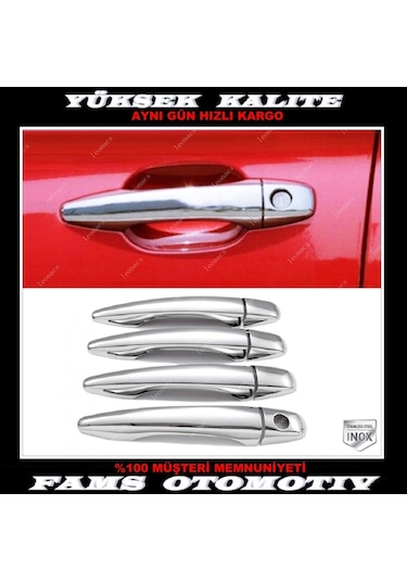 Famsotomotiv Peugeot 301 Krom Kapı Kolu 4 Kapı 2012 Üzeri P. Çelik