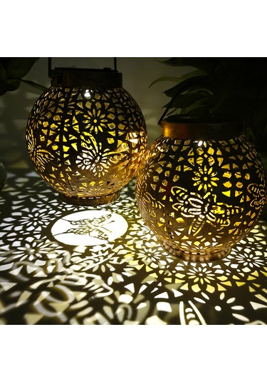 Veranda Çim Küresel İskelet Projeksiyon Lambası Metal L6343-1 Diğer