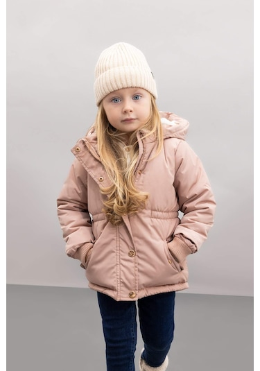 Defacto Kız Bebek Kapüşonlu Su Geçirmez Mont A2451A524AUBG321 Bej