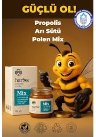 Har-bee Bal, Propolis, Arı Sütü, Polen Karışımı 220gr. %100 Doğal