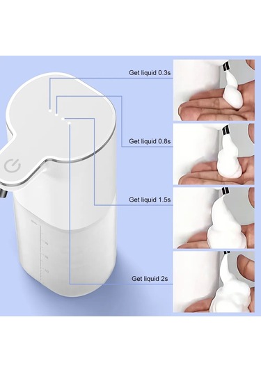 Otomatik Sabunluk Fotoselli Sensör Köpük Şarj Ayarlanabilir Beyaz
