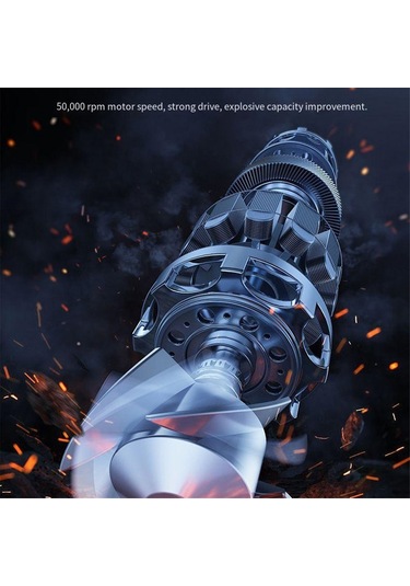 Amigaelegant 135000pa Mini Taşınabilir Kablosuz Araba Elektrikli Süpürgesi Ev Aletleri İçin