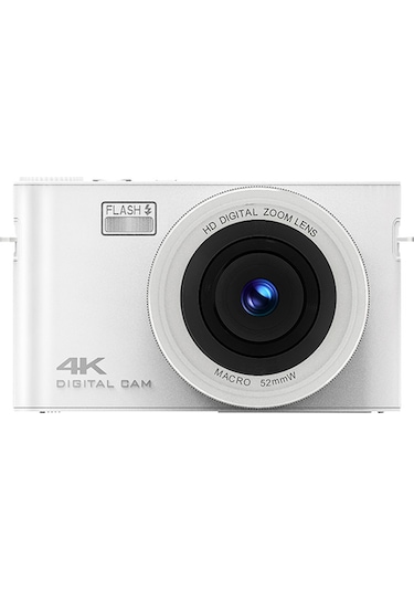 Hallow 4k Dijital Kamera Dijital Video Kamera 64mp 3 İnç Ips Beyaz