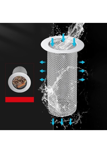 Suntek Yer Sifonu Filtresi Paslanmaz Çelik 34mm-53mm-sığdır Gümüş Diğer