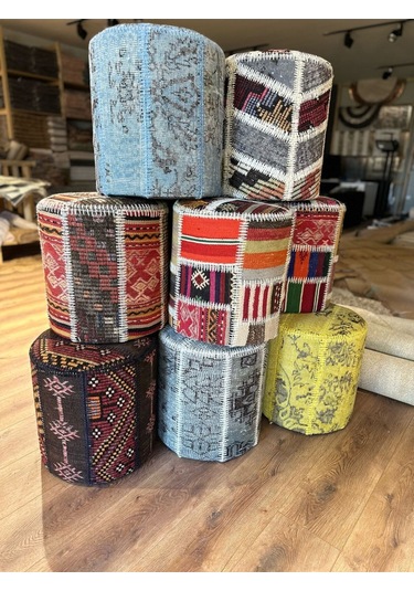 Patchwork Puf 008 Sarı