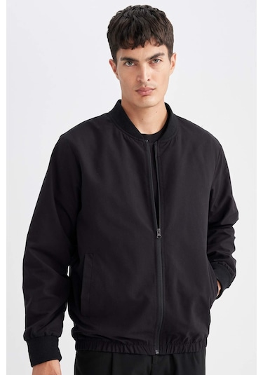 DeFacto Su İtici Bomber Mont Ceket Kolej Yaka Fermuarlı Cepli Mevsimlik Hafif D7447AX24AUBK27 DeFacto Su İtici Bomber Mont Ceket Kolej Yaka Fermuarlı Cepli Mevsimlik Hafif D7447AX24AUBK27