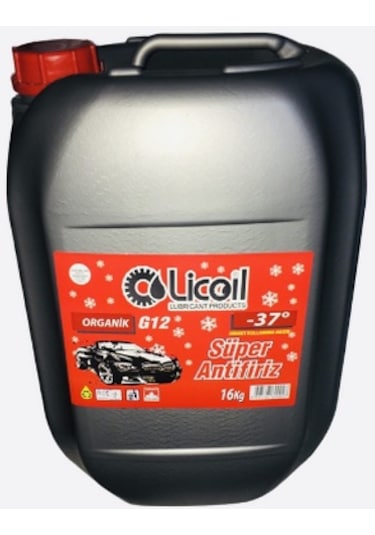 Licoil G12 Antifriz -37 C Kırmı16 Kg 3Kg-15Kg-16Kg Mevcut