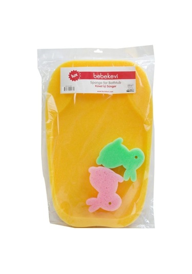 Bebekevi Bebek Küvet İçi Sünger Minik 2 Sünger Sarı