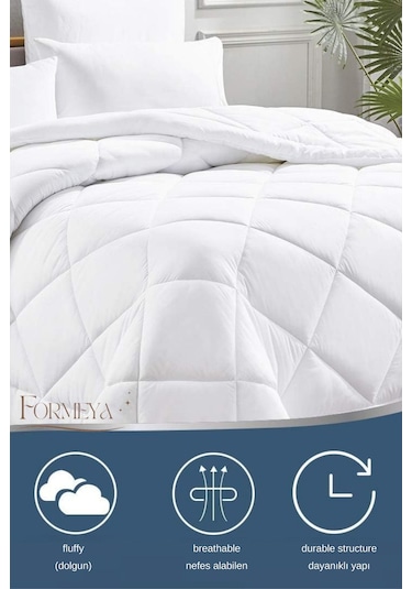 Formeya Beyaz Soft Dört Mevsim Yorgan Çift Kişilik 195X215 Beyaz