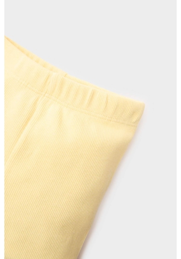 DeFacto Kız Bebek Beli Lastikli Fitilli Kaşkorse Tayt E6364A525SPYL118 Sarı