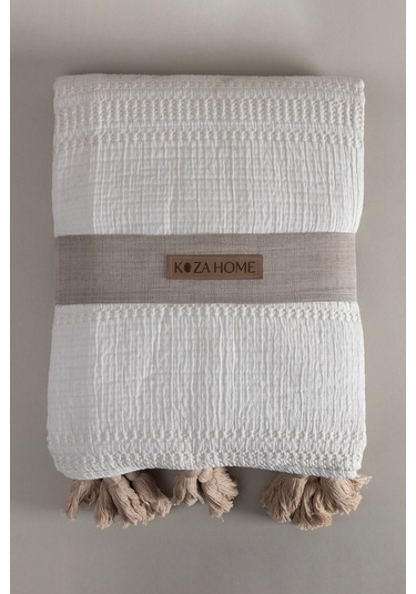 Koza Home Assos Krem Taş Yıkama Çift Kişilik Yatak Örtüsü 230x250 5035 514007 Diğer