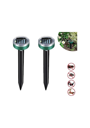 2 Adet Solar Güneş Enerjili Akrep,köstebek,yılan Fare Kovucu 750-1000 M2 Etkili Yuvarlak