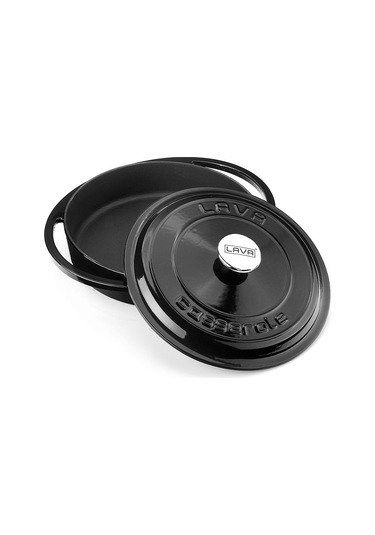 Lava Döküm Çok Amaçlı Yayvan Tencere Döküm Demir Kapak Heritage Serisi Çap(Ø)28cm.