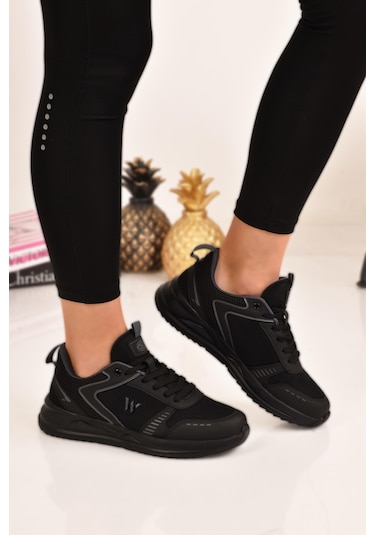 Unisex Spor Ayakkabı Sneaker Siyah