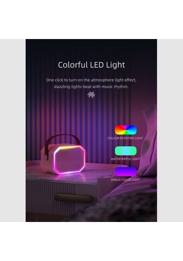 Artfulabode Bluetooth Karaoke Hoparlörü 2 Adet, Rgb Işıklı Şarkı Söyleme Makinesi Jzr-gy, Ev Partileri İçin