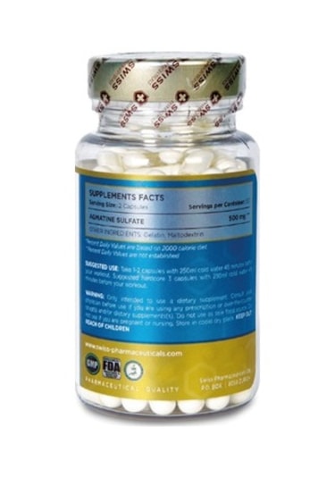 Swiss Pharma Swiss Pharmaceuticals Agmatine Sulfate 500mg 100 Cap