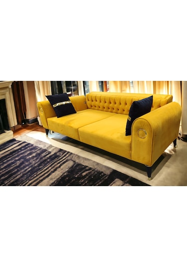 İdeal Üçlü Koltuk Sarı