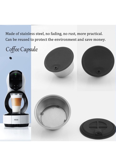 Neevoyu Dolce Gusto Edg Lumio Serisi Uyumlu, Tekrarlı Kullanımlı Paslanmaz Çelik Kahve Kapsülü Filtre Seti 12g Kapasite Diğer