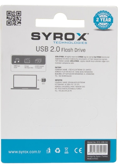 Syrox SYX-USB-04 4 GB Usb 2.0 Flash Bellek