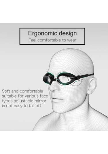 Cbtx Global Yüzme Şapkalı Su Geçirmez Buğu Yapmaz Yüzme Gözlüğü - Siyah