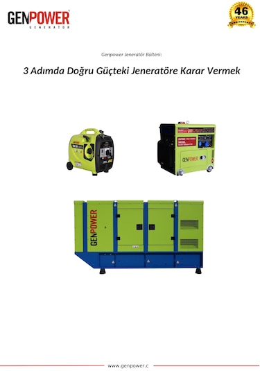 Genpower GBG 60 Ies 6 KVA Benzinli Marşlı Kabinli 220 V Jeneratör