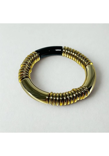 Siyah Gold Kemik Bileklik 2'li Gold