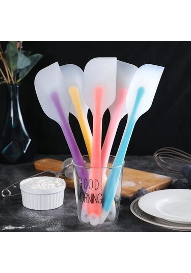 Honeybeeshop Turuncu Silikon Spatula: Yüksek Isıya Dayanıklı, Toksik Olmayan, Ergonomik Mutfak Aracı Turuncu